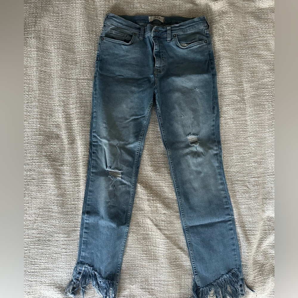 Free People Skinny Cropped Jeans - Size 29